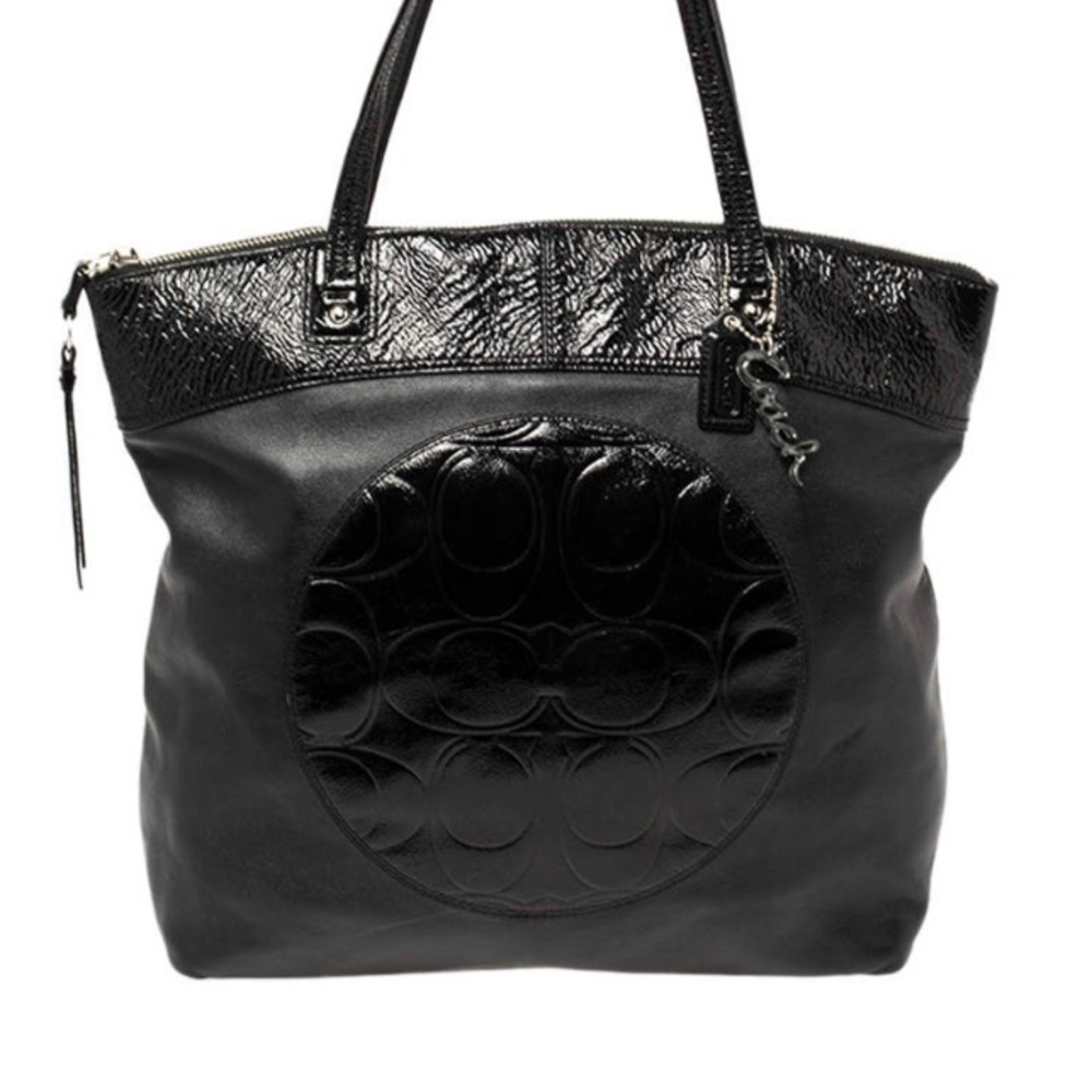 Coach Black Laura Leather Tote Bag